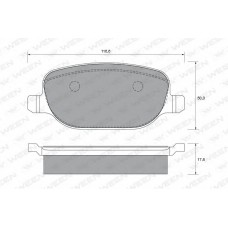 151-1905 WEEN Комплект тормозных колодок, дисковый тормоз