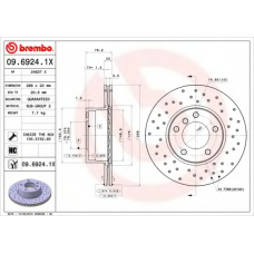 09.6924.1X BREMBO Тормозной диск
