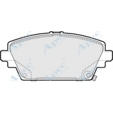 PAD1043 APEC Комплект тормозных колодок, дисковый тормоз