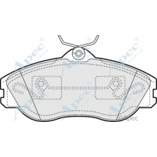 PAD675 APEC Комплект тормозных колодок, дисковый тормоз