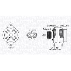 063536550080 MAGNETI MARELLI Генератор