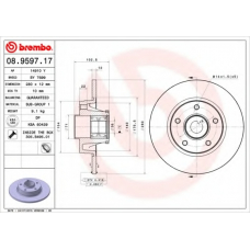 08.9597.17 BREMBO Тормозной диск