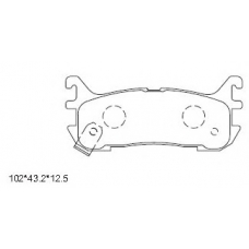 KD3713F ASIMCO Комплект тормозных колодок, дисковый тормоз