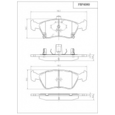 FBP4080 FI.BA Комплект тормозных колодок, дисковый тормоз