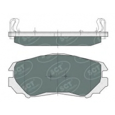 SP 370 SCT Комплект тормозных колодок, дисковый тормоз