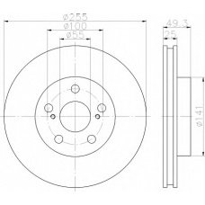 8DD 355 116-981 HELLA Тормозной диск