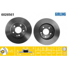 6026561 GIRLING Тормозной диск