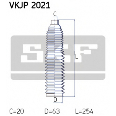 VKJP 2021 SKF Комплект пылника, рулевое управление