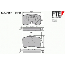 BL1473A2 FTE Комплект тормозных колодок, дисковый тормоз