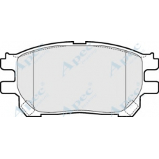 PAD1445 APEC Комплект тормозных колодок, дисковый тормоз