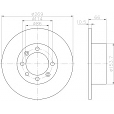 MDC97 MINTEX Тормозной диск