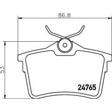 8DB 355 014-081 HELLA Комплект тормозных колодок, дисковый тормоз