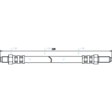 HOS3374 APEC Тормозной шланг