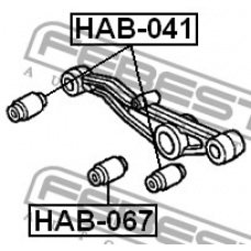 HAB-067 FEBEST Подвеска, рычаг независимой подвески колеса