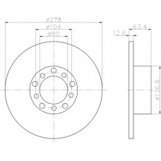 8DD 355 100-071 HELLA Тормозной диск