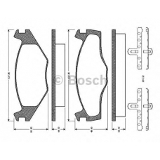 0 986 TB2 090 BOSCH Комплект тормозных колодок, дисковый тормоз