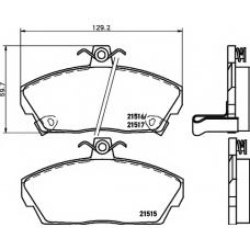 8DB 355 018-031 HELLA PAGID Комплект тормозных колодок, дисковый тормоз