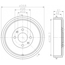 MBD319 MINTEX Тормозной барабан