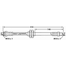 FBH6100 FIRST LINE Тормозной шланг