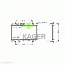 31-0876 KAGER Радиатор, охлаждение двигателя