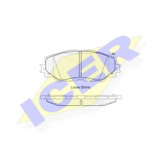 181760 ICER Комплект тормозных колодок, дисковый тормоз