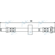 HOS3202 APEC Тормозной шланг