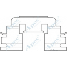 KIT585 APEC Комплектующие, тормозные колодки