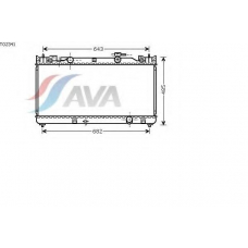 TO2341 AVA Радиатор, охлаждение двигателя