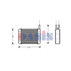 379130N AKS DASIS Теплообменник, отопление салона