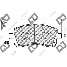 BP1038 DJ PARTS Комплект тормозных колодок, дисковый тормоз