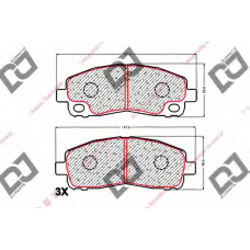 BP1809 DJ PARTS Комплект тормозных колодок, дисковый тормоз