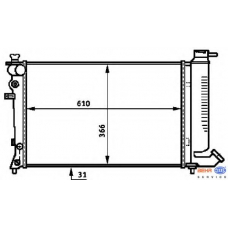 8MK 376 750-151 HELLA Радиатор, охлаждение двигателя