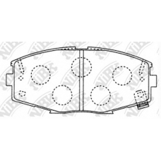 PN1141 NiBK Комплект тормозных колодок, дисковый тормоз