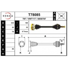 T78085 EAI Приводной вал