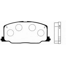 J PA-237AF JAPANPARTS Комплект тормозных колодок, дисковый тормоз