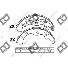 BS1383 DJ PARTS Комплект тормозных колодок