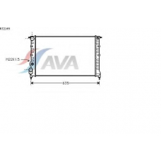 RT2149 AVA Радиатор, охлаждение двигателя