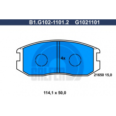 B1.G102-1101.2 GALFER Комплект тормозных колодок, дисковый тормоз