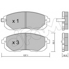 822-876-0 CIFAM Комплект тормозных колодок, дисковый тормоз