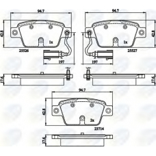 CBP12154 COMLINE Комплект тормозных колодок, дисковый тормоз