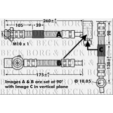 BBH7148 BORG & BECK Тормозной шланг