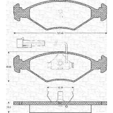 363702160324 MAGNETI MARELLI Комплект тормозных колодок, дисковый тормоз