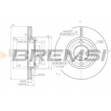 DBA812V BREMSI Тормозной диск