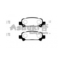 1083-2007J ASHUKI Комплект тормозных колодок, дисковый тормоз