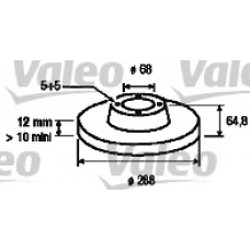 186841 VALEO Тормозной диск