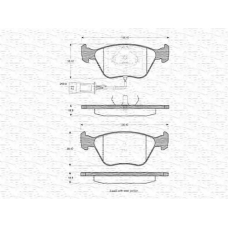 363702160622 MAGNETI MARELLI Комплект тормозных колодок, дисковый тормоз