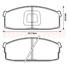 572232B BENDIX Комплект тормозных колодок, дисковый тормоз