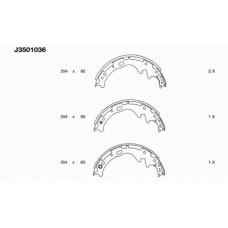 J3501036 NIPPARTS Комплект тормозных колодок