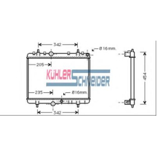 0700931 KUHLER SCHNEIDER Радиатор, охлаждение двигател