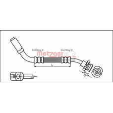4114724 METZGER Тормозной шланг